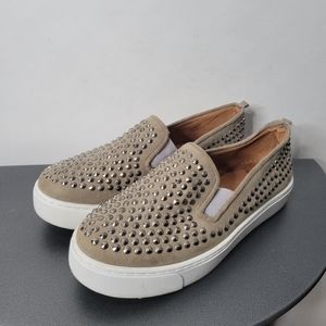 Santa Lolla Riveted Studded Slip On Sneakers Size 7b